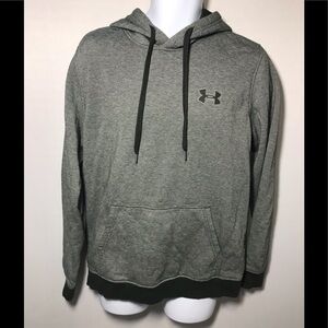 Under Armor Fitted Green/Grey Hoodie Size Large